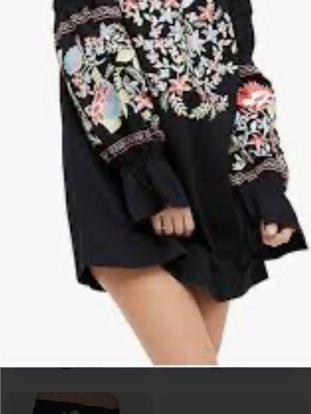 Free People Women's Fleur Du Jour Off-The-Shoulder Mini Dress:Size L
